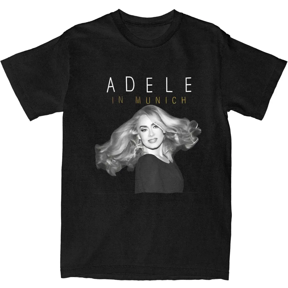 T-Shirt con Album musicale Adele Man Adele a monaco Tour 2024 agosto t-Shirt In cotone t-Shirt estiva con scollo a o Harajuku top Oversize