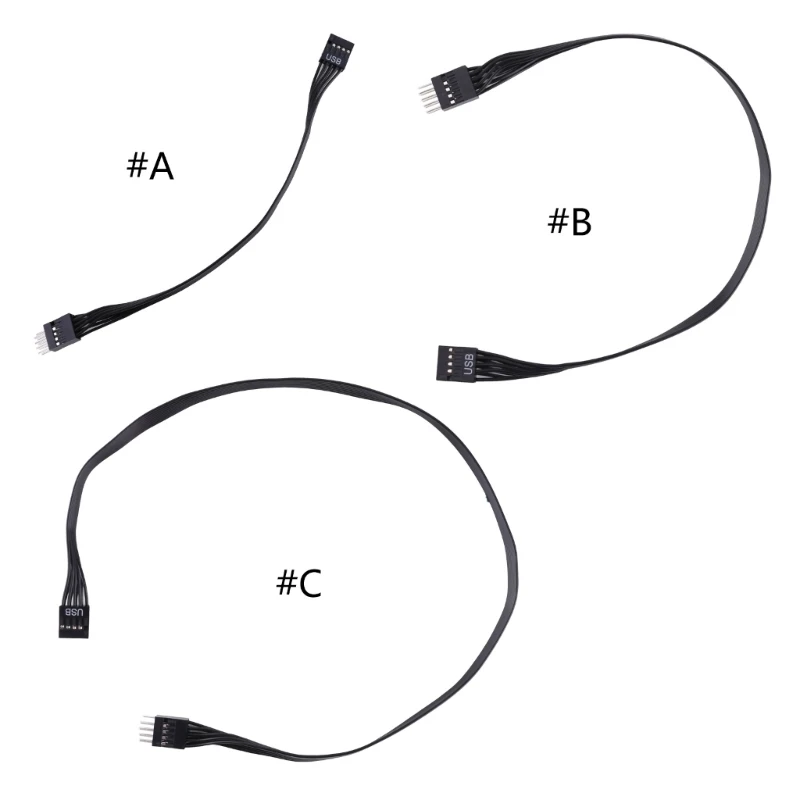 Computer Moederbord Voorzijde USB 9-pins 2.0-verlengkabel 9-pins mannelijk naar vrouwelijk