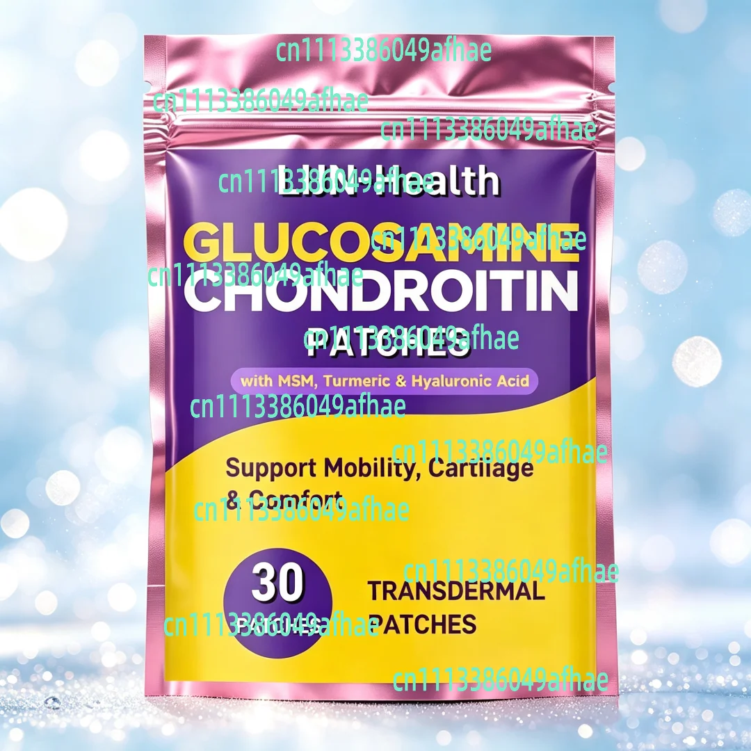 30 Patches Glucosamine Chondroitin Transdermal Patches With Msm, Hyaluronic Acid Support Mobility, Cartilage & Comfort