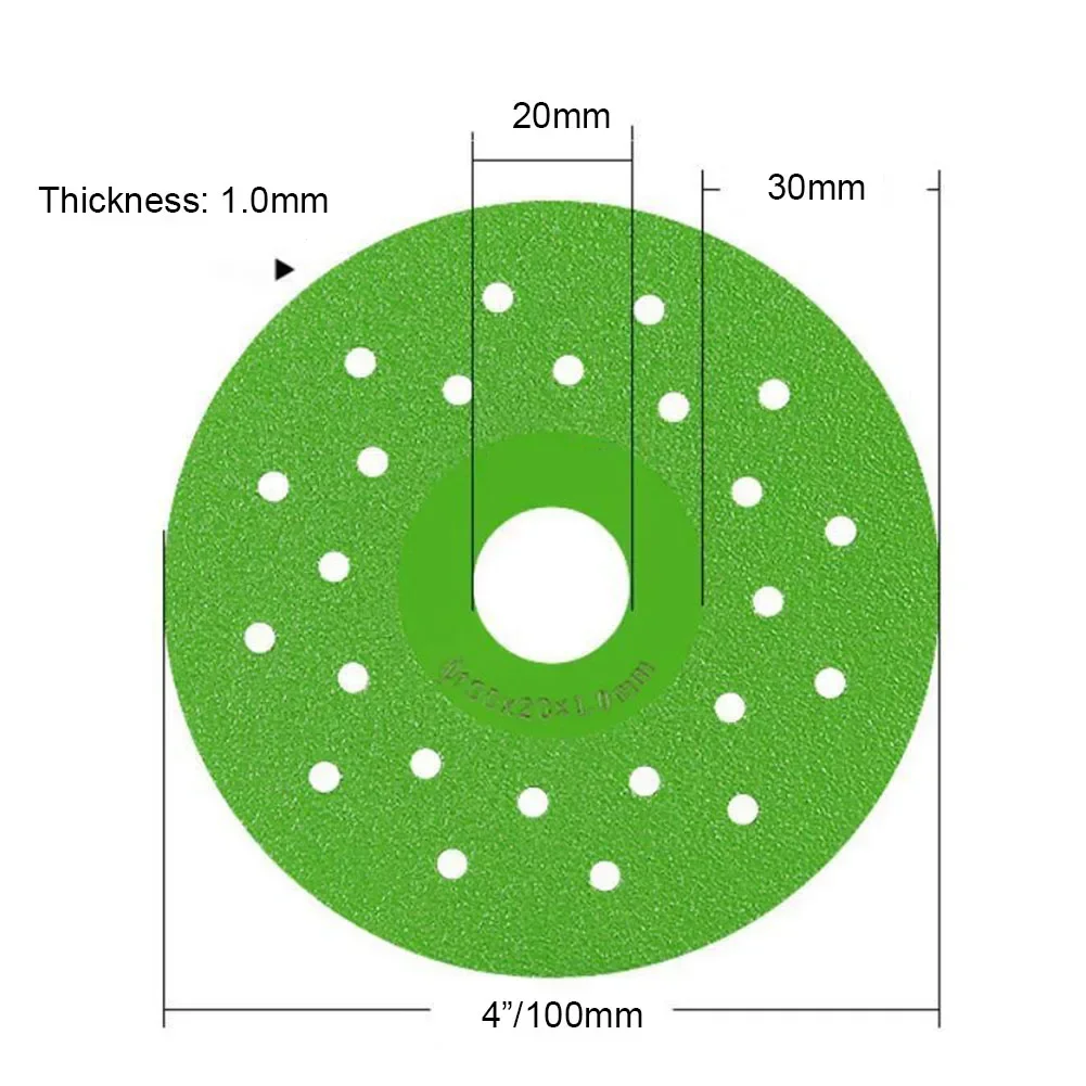 TOOLS Tool Diamond Saw Blade 1.0mm 20mm 4inch/100mm Blades Cutting Disc Long Inch Porcelain Glass Ceramic Tile