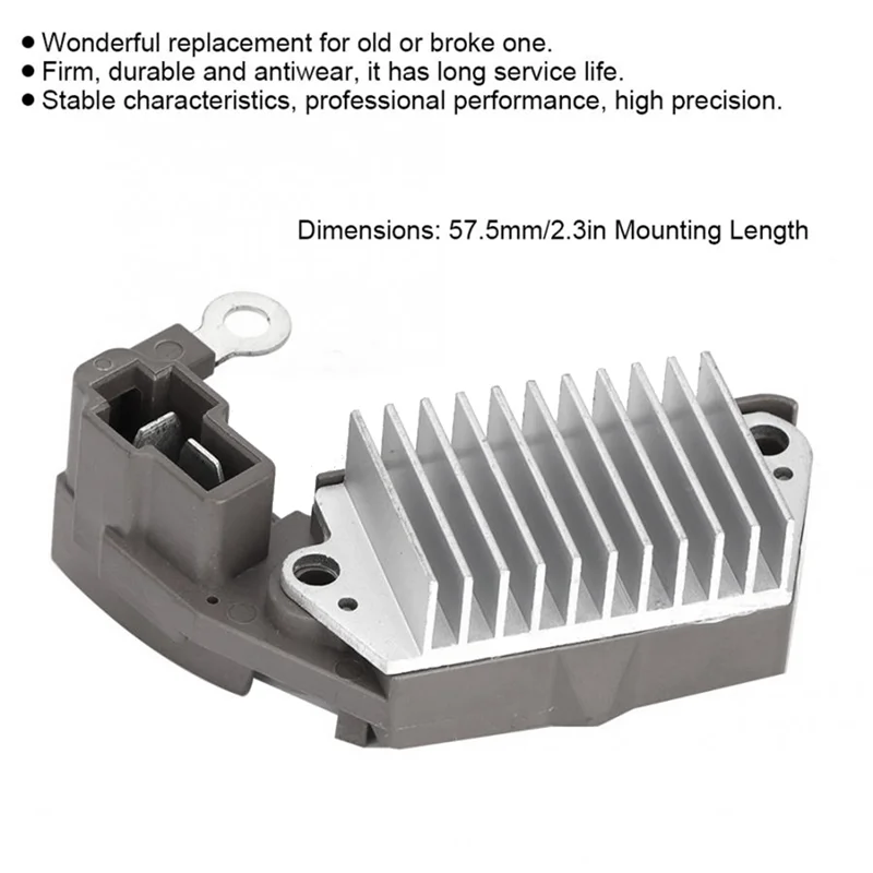 Регулятор напряжения генератора AT77, длина монтажа 2,3 дюйма, аксессуар IN254, регулятор генератора, автомобильные аксессуары