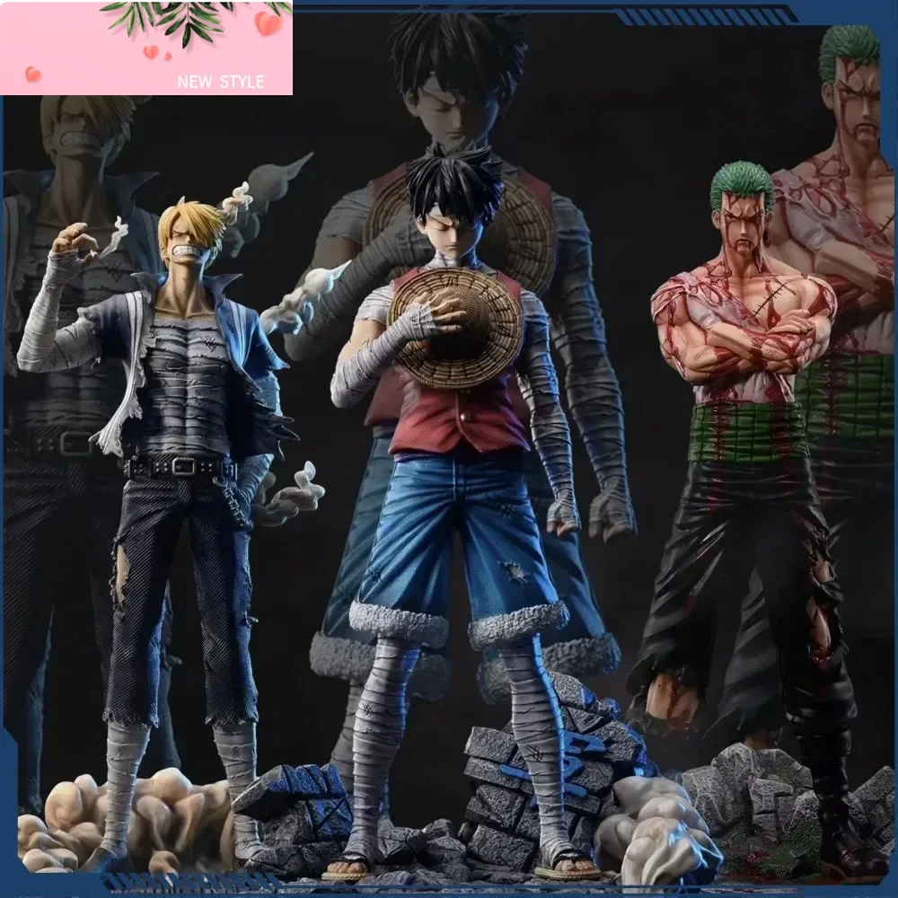 

27 см цельная аниме-фигурка Луффи Зоро и Санджи стоячая поза фигурка ПВХ модель статуя коллекция украшения игрушки подарок