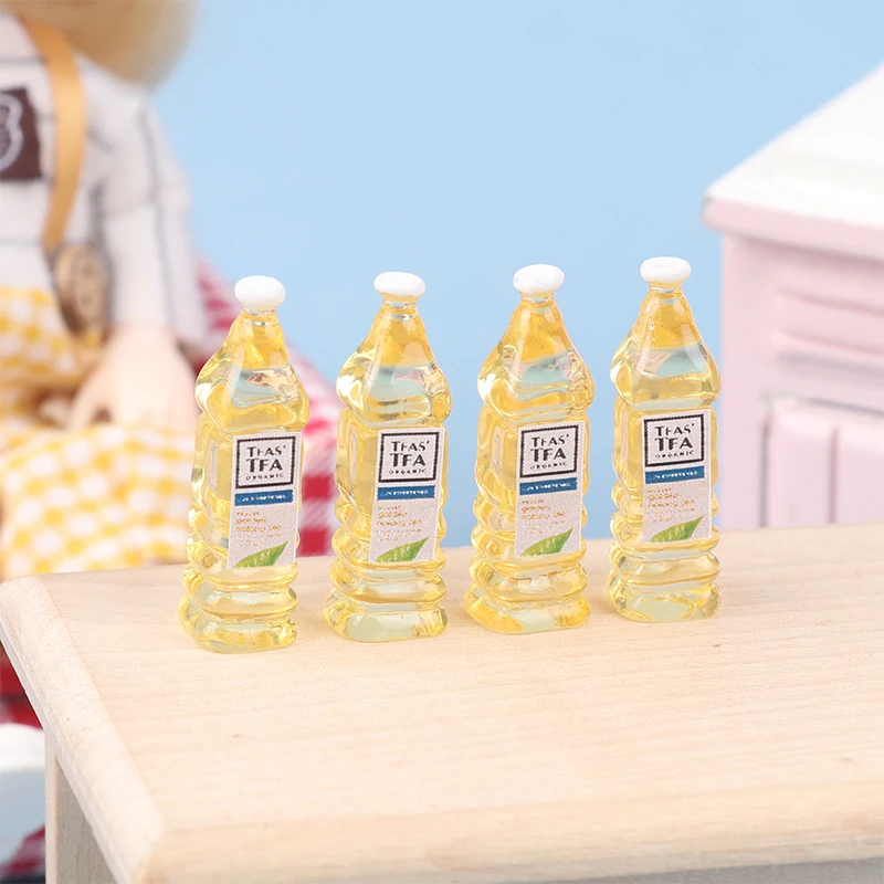 

2Pcs 1/12 Dollhouse Simulation Drink Bottle Mini Tea Drinks Model For Dolls House Decor Accessories Kids Pretend Play Toys