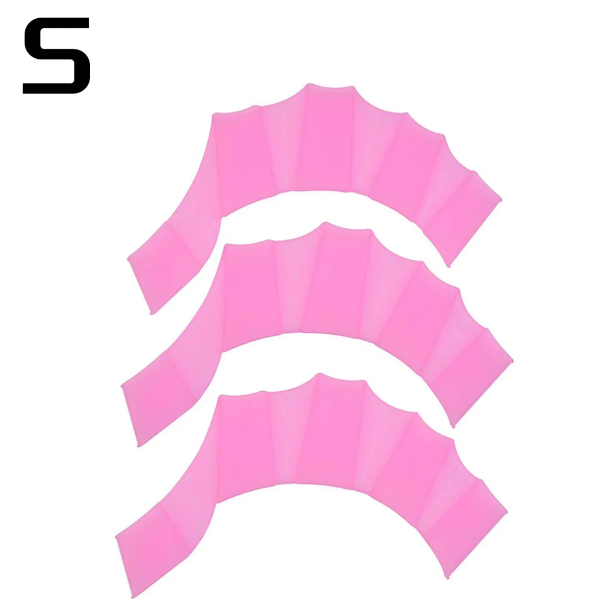 Silicone Swimming Hand Gloves for Swimmer Beginner Swimmer Freestyle Palm Trainer for Swimming Lover Pink S