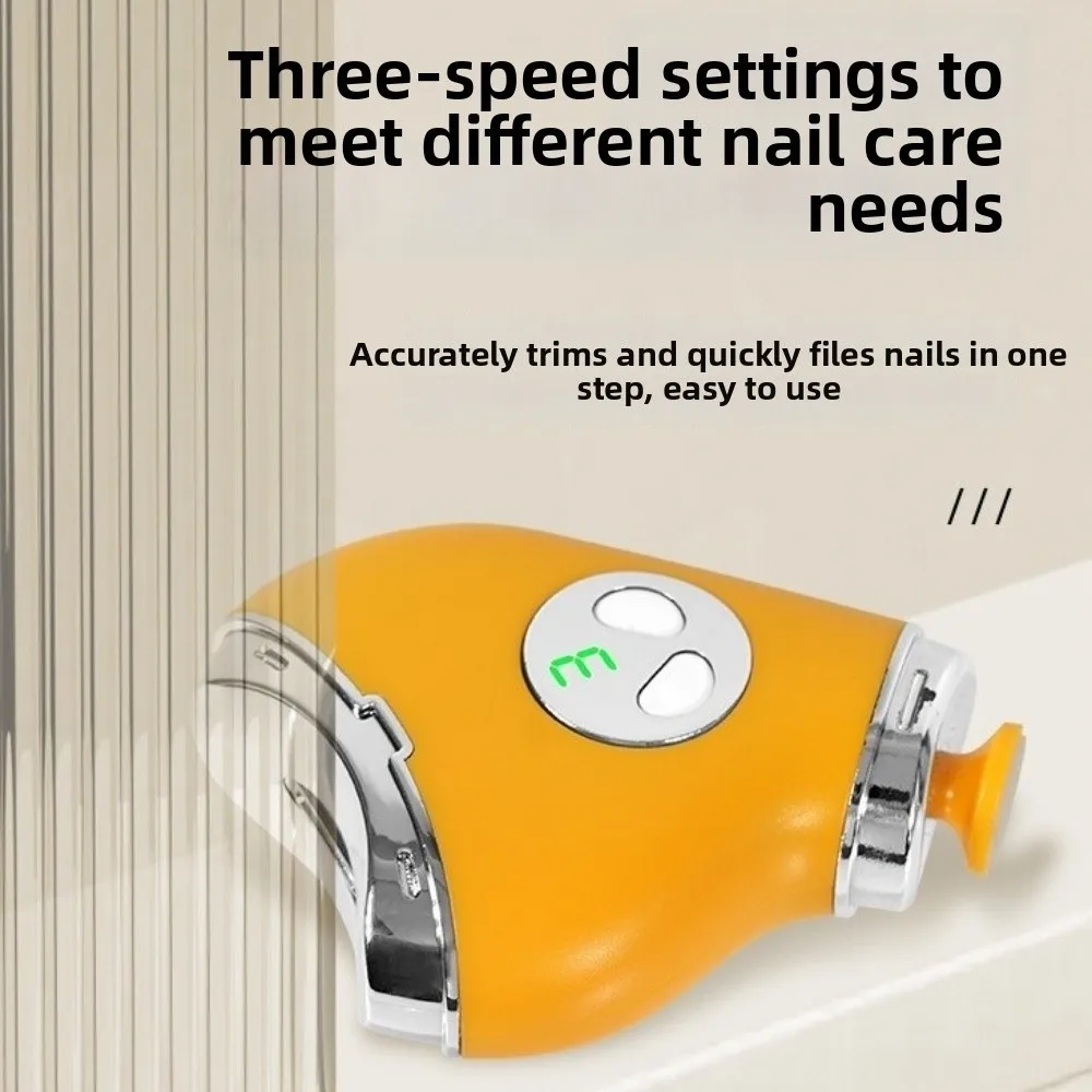 

Multifunctional with LED Lamp Electric Nail Clipper Double-Headed 3 Gears Nail Polisher 2 in 1 Low Noise Nail Trimmer Baby Care