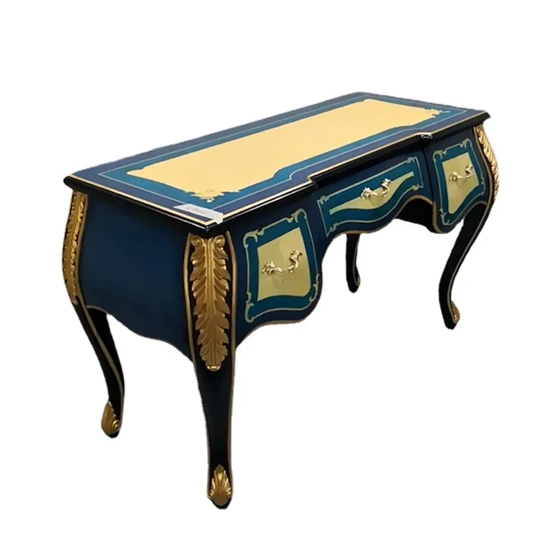 

Desk Villa Computer Desk French Court Neoclassical Office Desk and Chair Combination Furniture