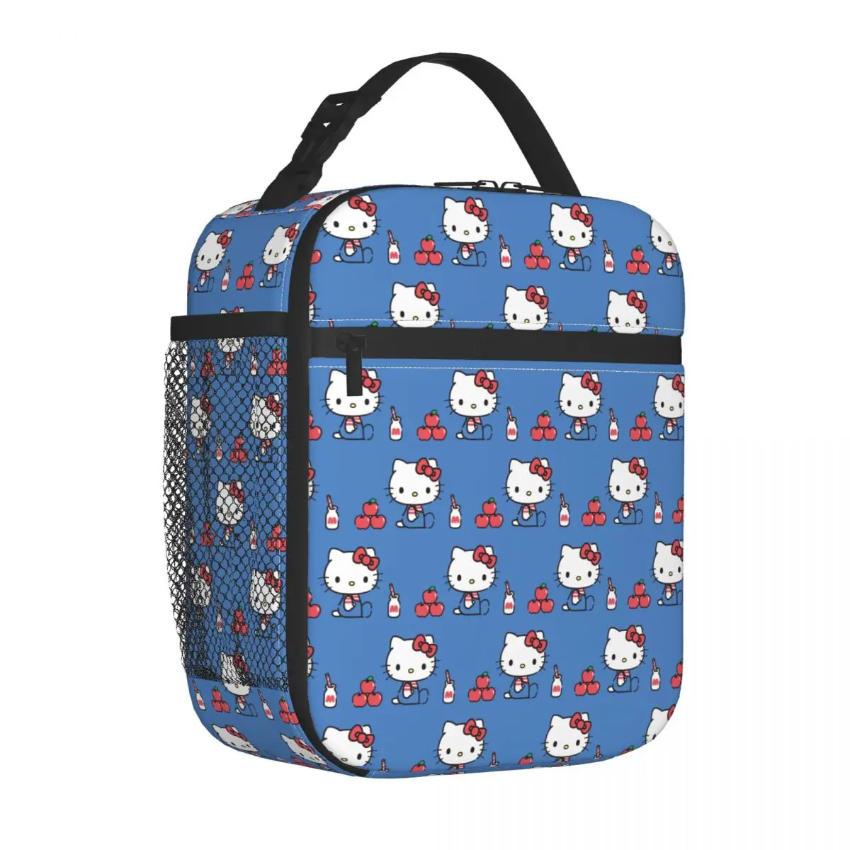 Borsa per il pranzo isolata Hello Kitty personalizzata per il cibo da viaggio in campeggio Resuable Thermal Cooler Lunch Box donna bambini