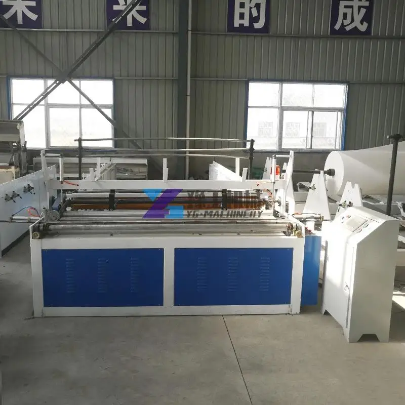 YUGONG China Manufacturer Automatic Small Toilet Tissue Paper Roll Rewinding Converting Making Machine