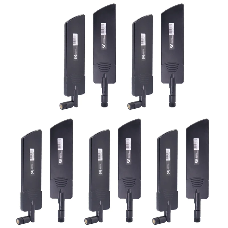 BNVN-10PCS 5G/3G/4G/GSM كامل النطاق عصا لصق أومني اللاسلكية الذكية متر راوتر وحدة كسب 40Dbi هوائي ، أسود SMA ذكر