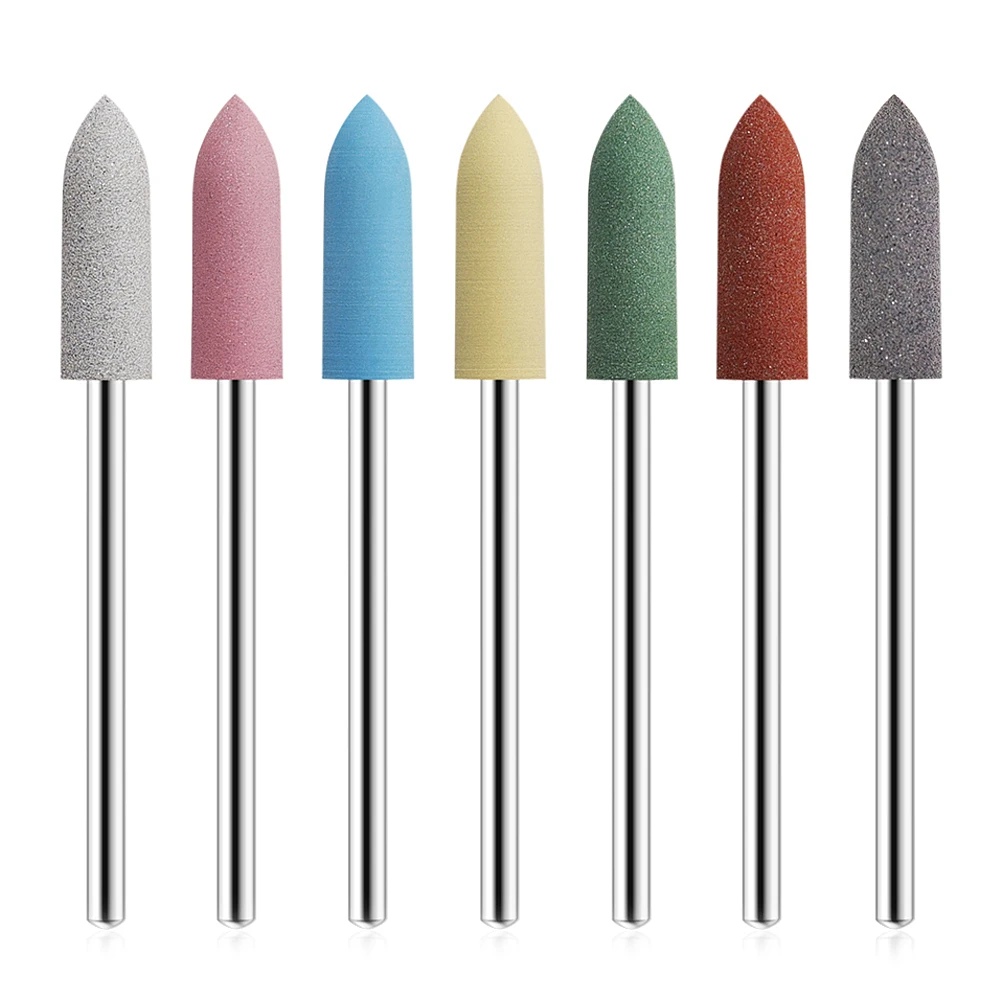 10 Stuks Rubber Nail Boren Grijs Elektrische Nagelvijl Polijstmachine Frees Manicure Pedicure Nail Buffer Polijstmachine Grinder Tool