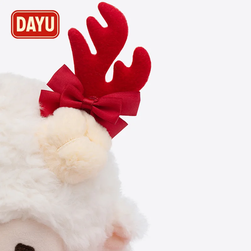 Рождественская плюшевая кукла с пышным ягненком ZEIO, милая мягкая игрушка с ягненком, уютная кукла-обнимашка, праздничный подарок для девочек