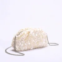 Bolsos de mano con lentejuelas a la moda para mujer, bolsos de hombro tipo bandolera con cadena brillante, bolso de mano elegante para fiesta de boda, bolso pequeño para mujer