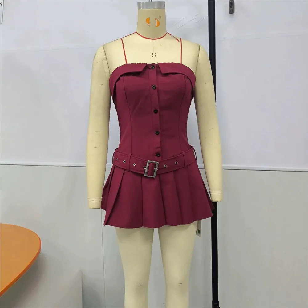 2026 Dresses For Woman Slim Sexy Fashion Sleeveless Dress Backless Vestidos Package Hip Solid Color Simple Style All-match Retro