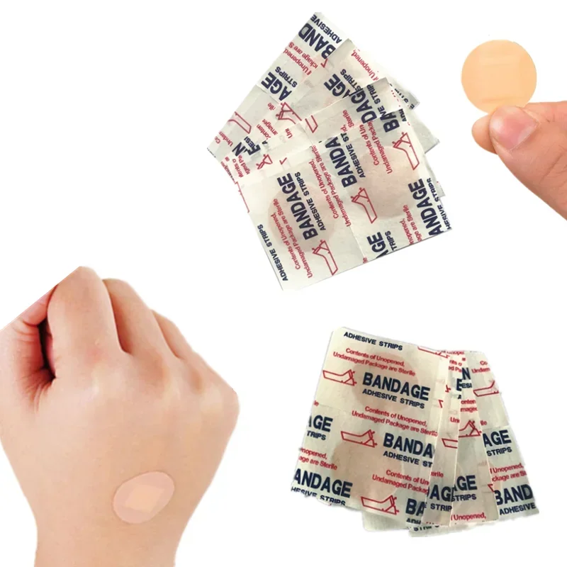 50pcs/lot Round Band Aid PE Circle Shape Wound Dressing Patch Sticking Plaster Waterproof Adhesive Bandages Woundplast