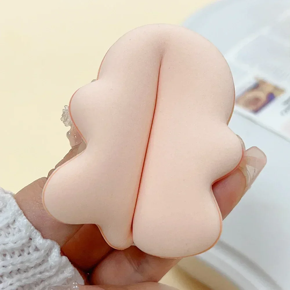 พัฟนิ้วผีน่ารัก15ชิ้นเครื่องมือความงามรองพื้นแป้งฟองน้ำรองพื้นคอนซีลเลอร์สำหรับแต่งหน้าแบบเปียกแห้งใช้ทาหน้า