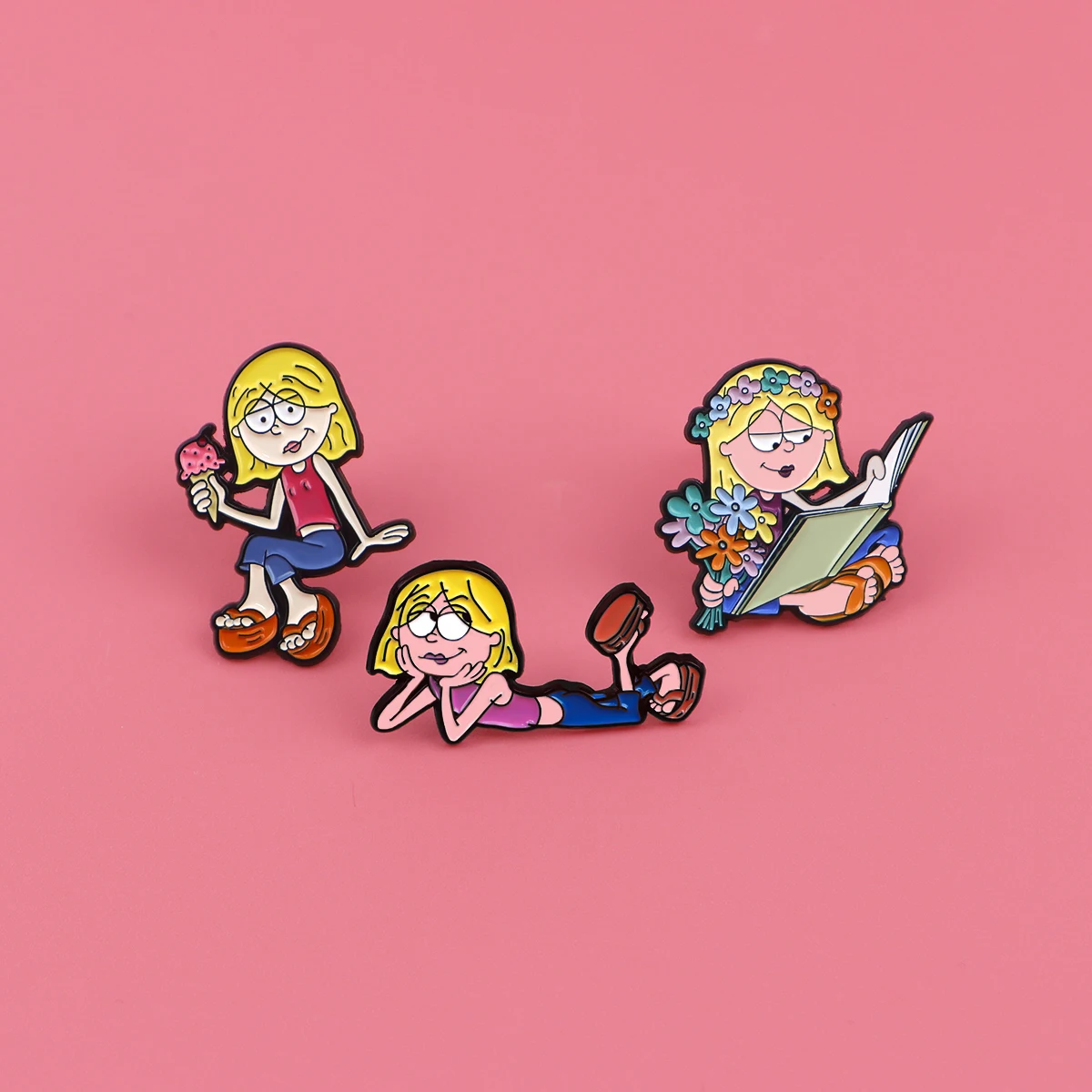 Cartoon Girl Enamel Pin Brooches For Women Lapel Pins Badge on Backpack Costume Accessories Fashion Jewelry Gifts for Friends