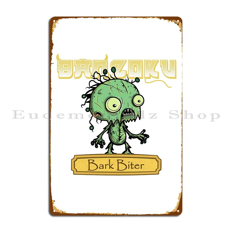 

Banzoku Bark Biter металлическая табличка плакат гаражный Настенный декор настенная пещера дизайн гостиной жестяная вывеска плакат