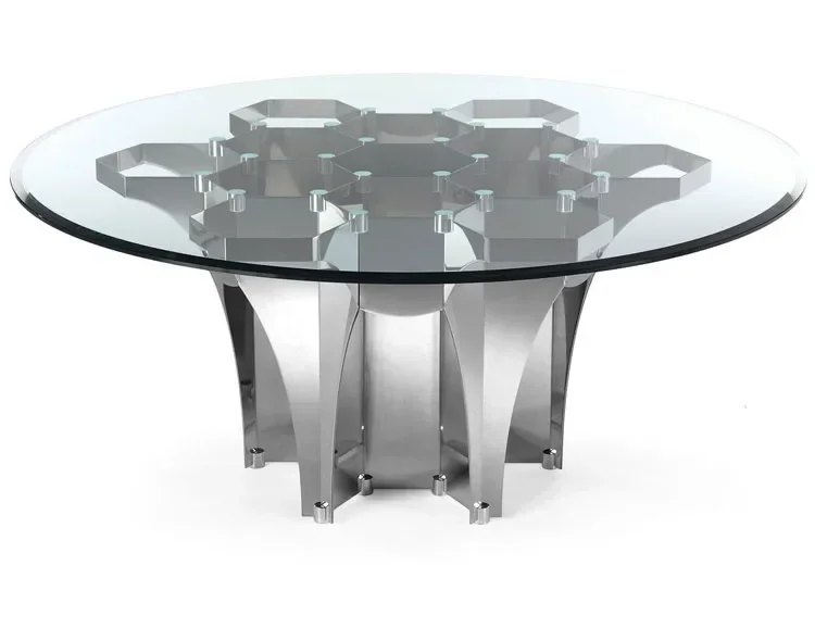 

N Nordic Antique Style Minimalist Creative Tempered Glass Tea Table