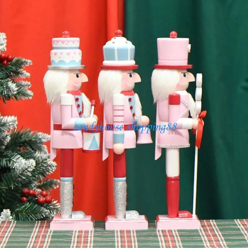 

D7YE Festive Puppet Figurines Man Holding Pink Candy Cake Collectibles