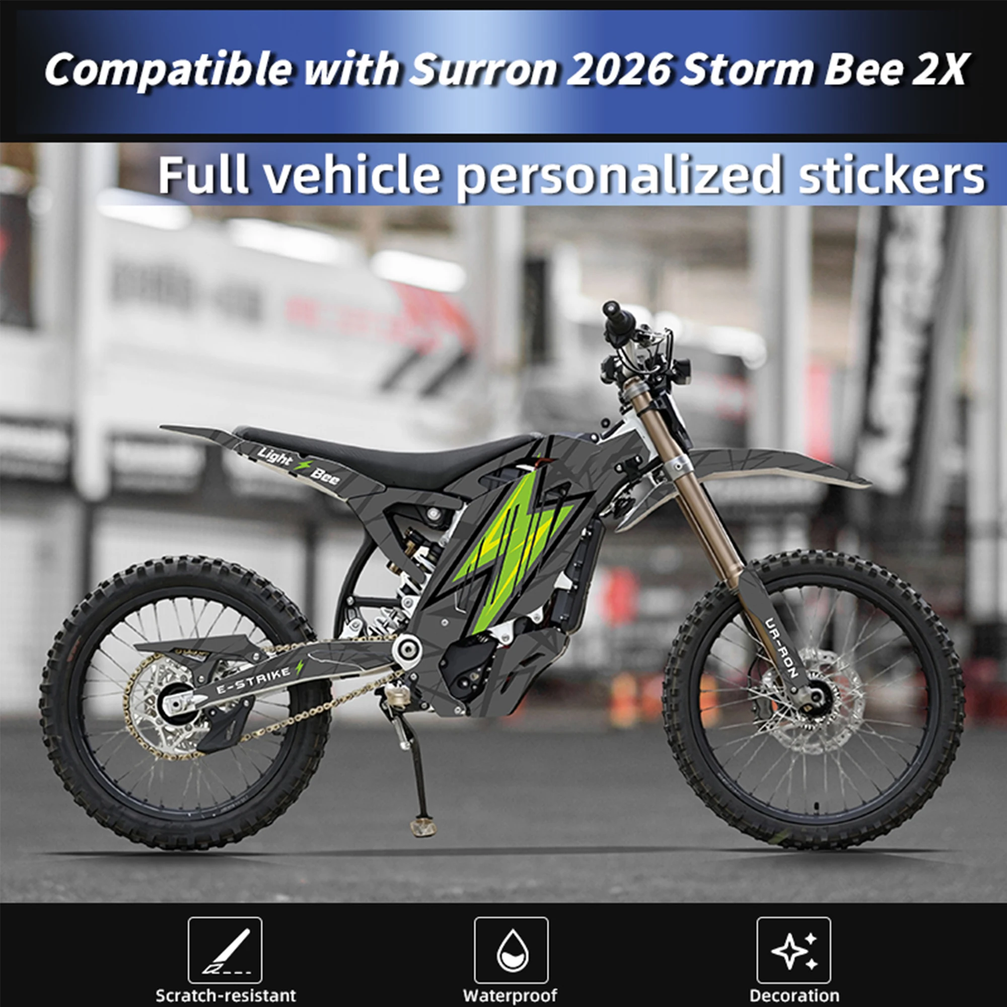 Compatible with 2026 Surron Light Bee 2X Full Body Decal Sticker Set Motorcycle Fairing Wrap Graphics Decorative Film