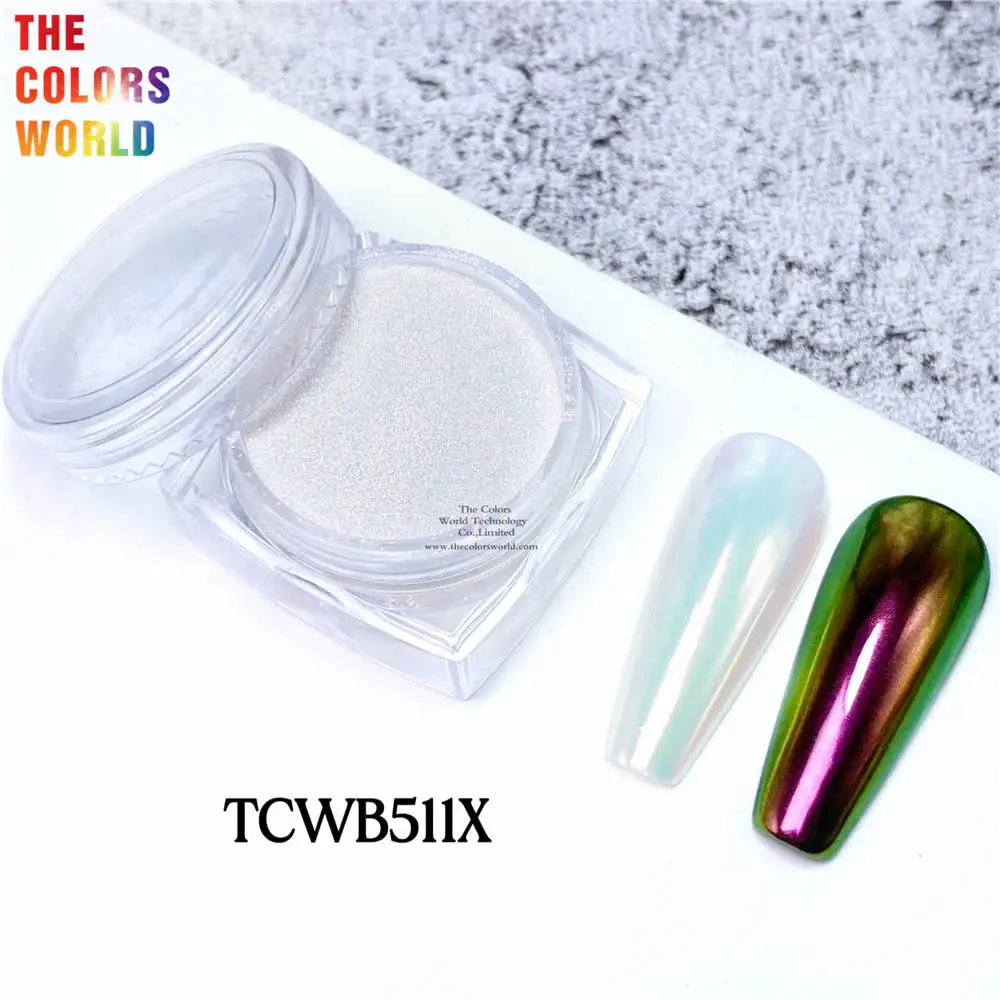 TCT-248 Einhorn Weiß Chamäleon Multi Chrome Nagelpulver Regenbogen Magischer Glitzer für Nail Art Aurola Henna