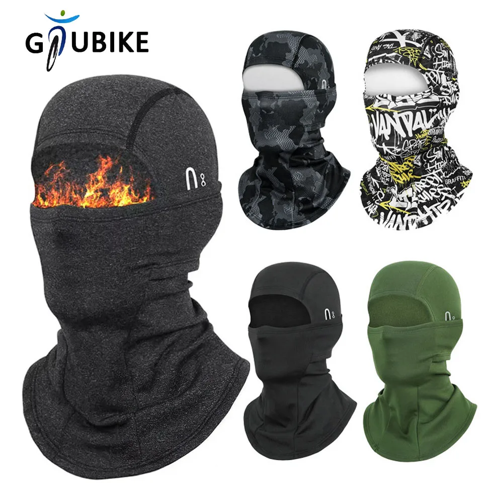 GTUBIKE Winter Warm Tactical Balaclava For Cycling Hiking Hat Motorcycle MTB Full Face Windproof Mask Thermal Sport Gear