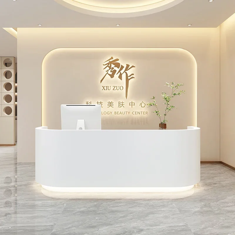 Counter Reception Table Furniture Luxury Modern Entrances Tables Front Desk Clothes Customer Bureau Luxurious Office Reseption
