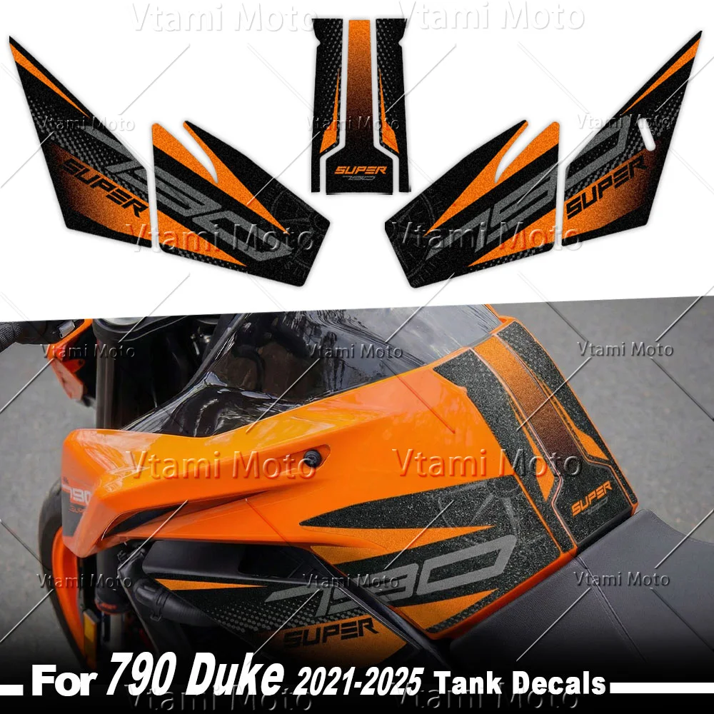 

Motorcycle Tank Sticker Fuel Tank Traction Pads Protection Decals For 790 Duke 2021-2025 2024 2023