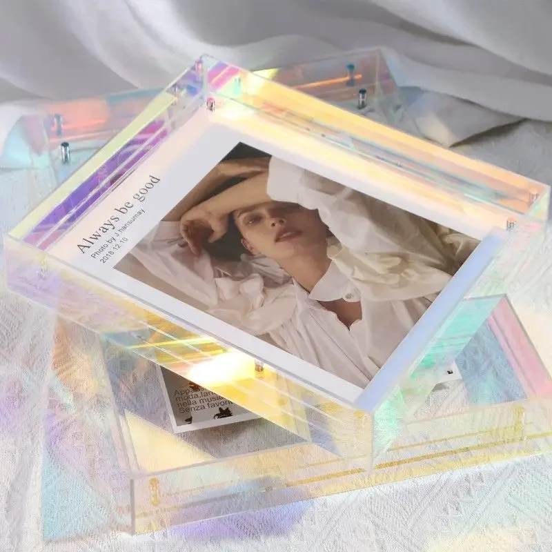 Color Acrylic Wall-Mounted Hollow Photo Frame For Framing Photo, Poster, Painting, Certificate, Desktop Decorative Picture Frame