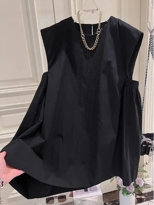 

Лето 2022, блузка без рукавов больших размеров, женская фиолетовая свободная рубашка во французском стиле, топы, шикарный элегантный жилет, офисный повседневный жилет, наряды