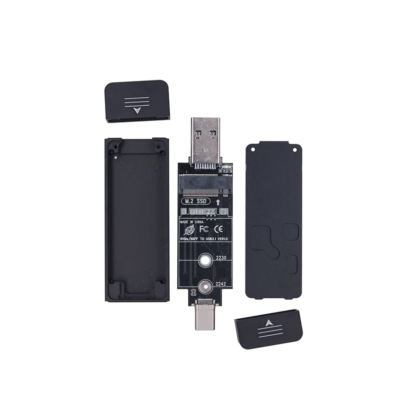 

RTL9210B Dual Protocol M2 NVME External Case B+M KEY SATA SSD Box NVME SSD Case SSDAdapter USB3.1 Type C M.2 SATA NVME Enclosure