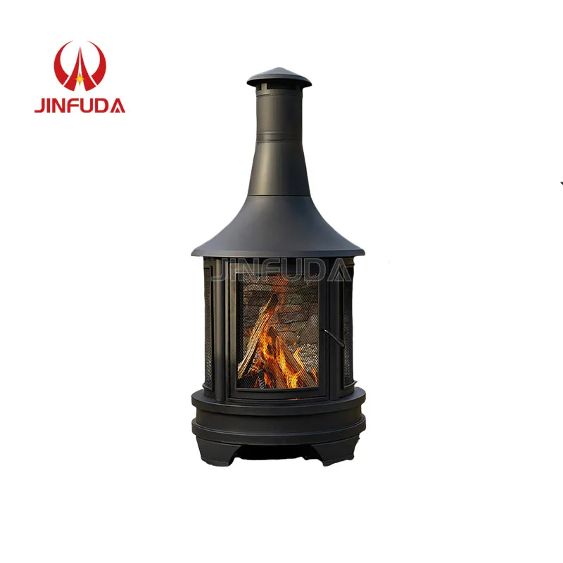Classic Outdoor Portable Firepit Iron Fire Pits Outdoor Wood Burning Fire Pits With BBQ Cooking Grate