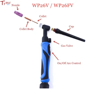 Torç kaynağı, TIG kaynağı, uzaktan kumandalı, gaz vanası hava soğutmalı tek oyunculu ark kaynağı-tungsten, GTAW Argon, WP26, WP26F, WP26V, WP26FV, 200A 12-En çok satan, meşale, tıg kaynağı, yüksek frekanslı №9