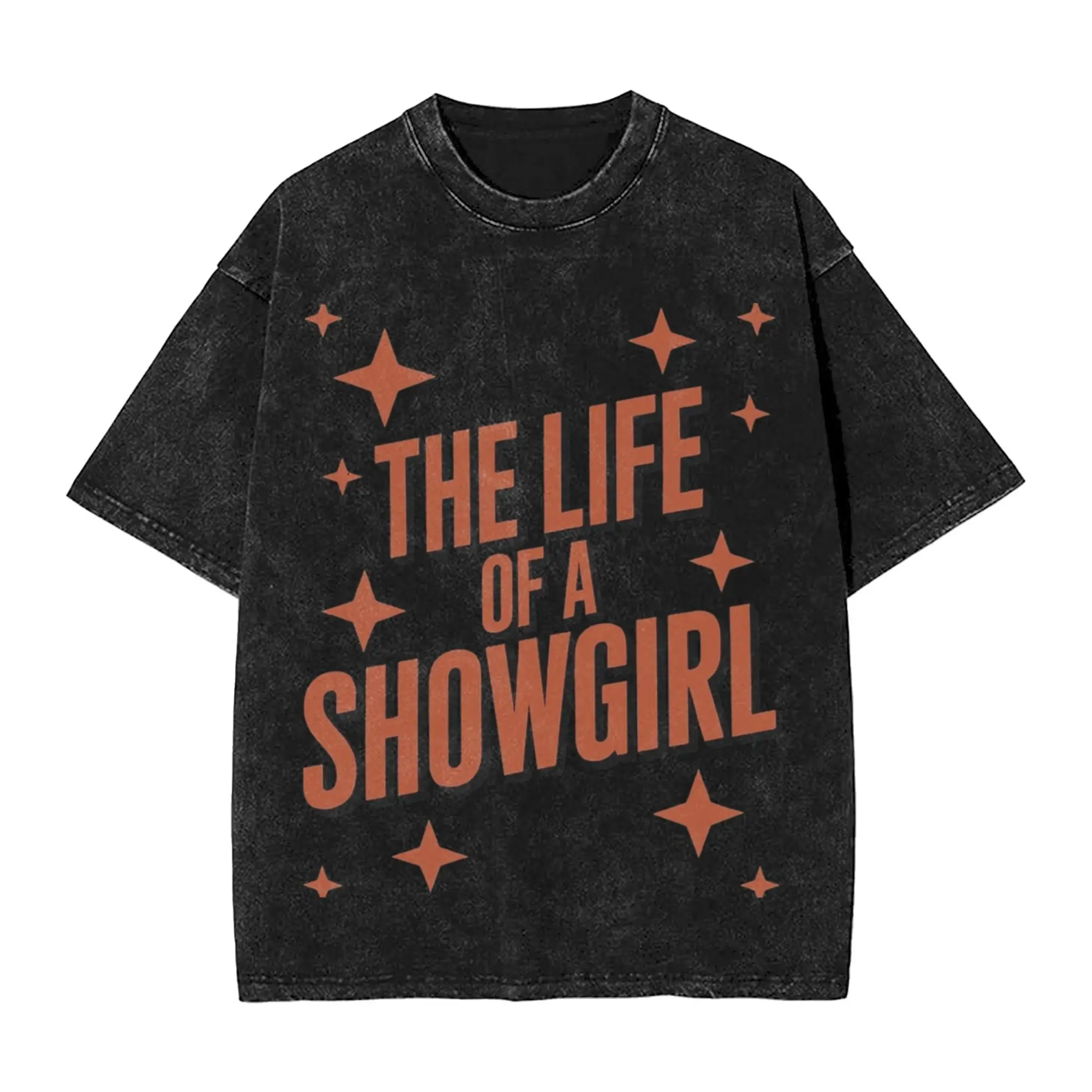 تي شيرت The Life of A Showgirl Merch مغسول للرجال والنساء ملابس الشارع الهيب هوب تي شيرت صيفي تي شيرت 100% قطن