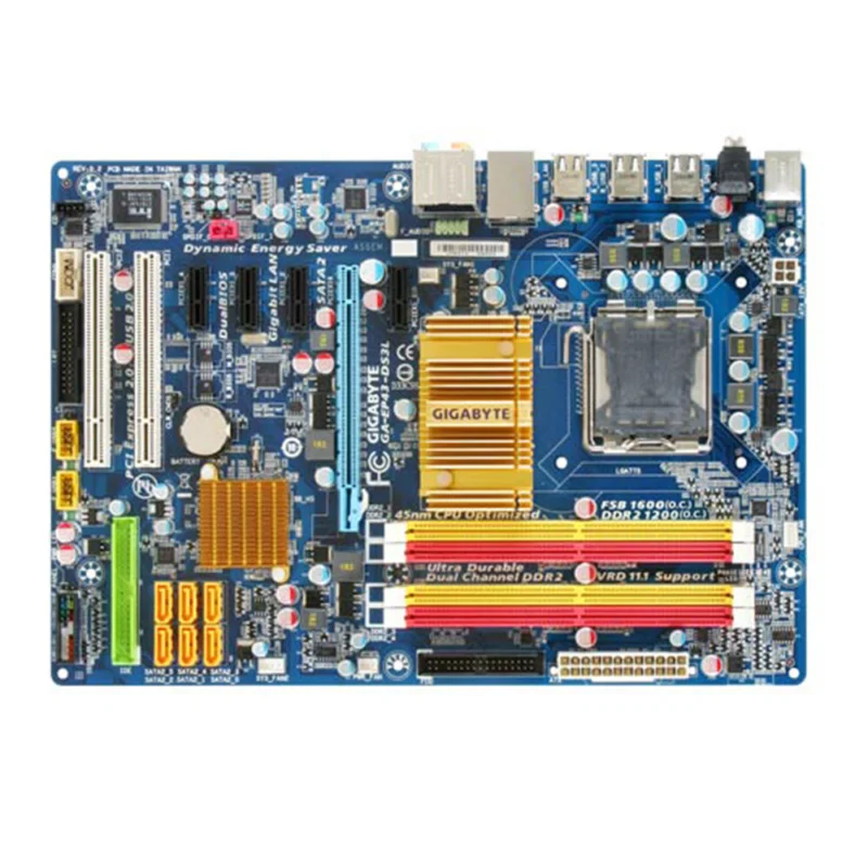 For Gigabyte GA-EP43-DS3L (rev.1.0) LGA 775 DDR2 ATX motherboard