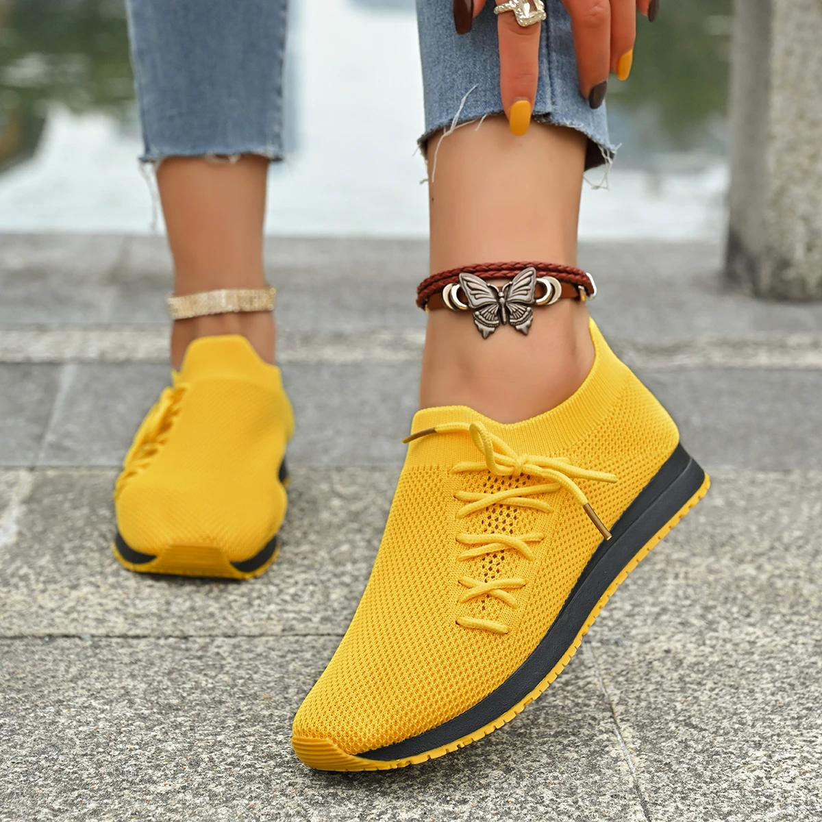 

Pop Women Casual Shoes Fashion Breathable Walking Mesh Flat Shoes Woman White Sneakers Women 2024 Tenis Feminino Female Shoes