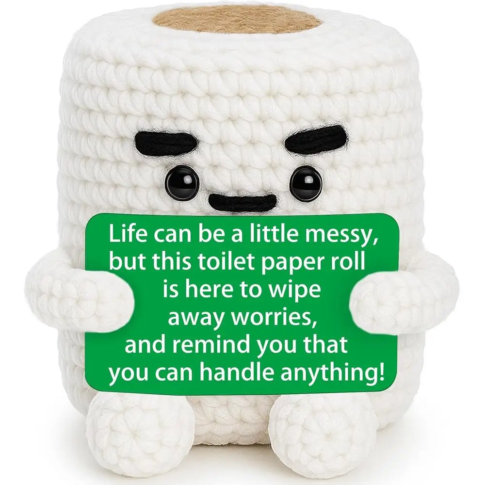 

Забавные подарки на день рождения для мужчин и женщин, позитивные вязаные крючком животные, эмоциональная вдохновляющая поддержка, Рождественский друг, брат, мужа