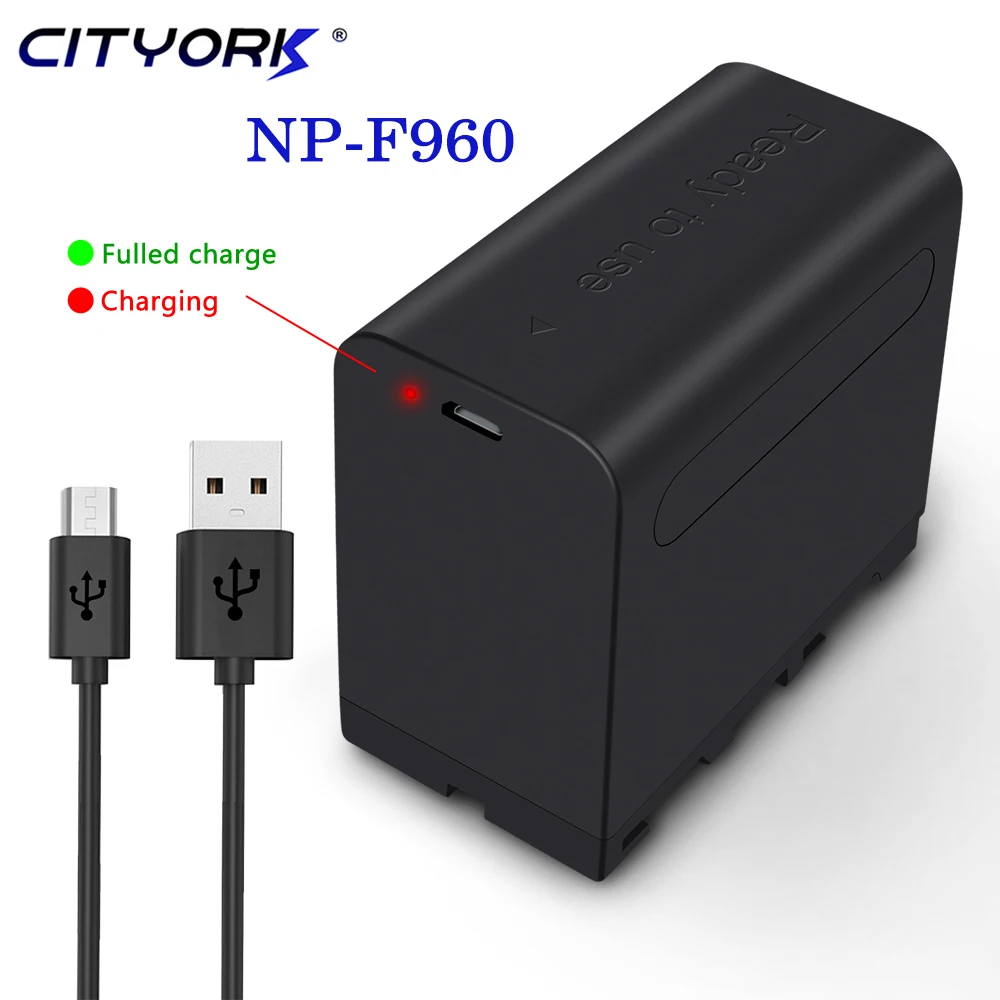 

CITYORK 6000mAh NP-F960 NP-F970 np f960 f970 Camcorder battery for Sony CCD-TRV35 PLM-100 MVC-FD91 MC1500C L10 TR555 VX2200E D77