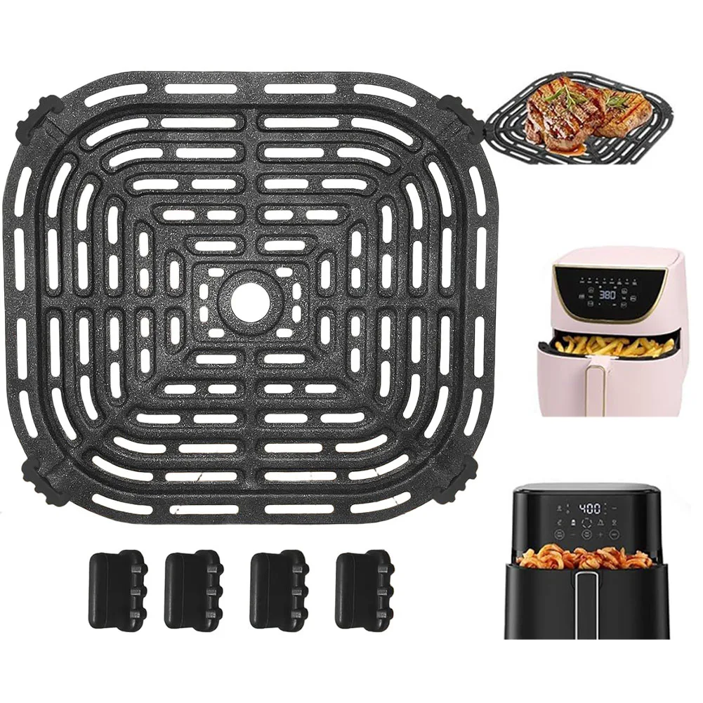 Perforated Grill Pan Replacement Rack for Air Fryer 6 For Quart Compatible with Paris For Quart and Similar Size Trays