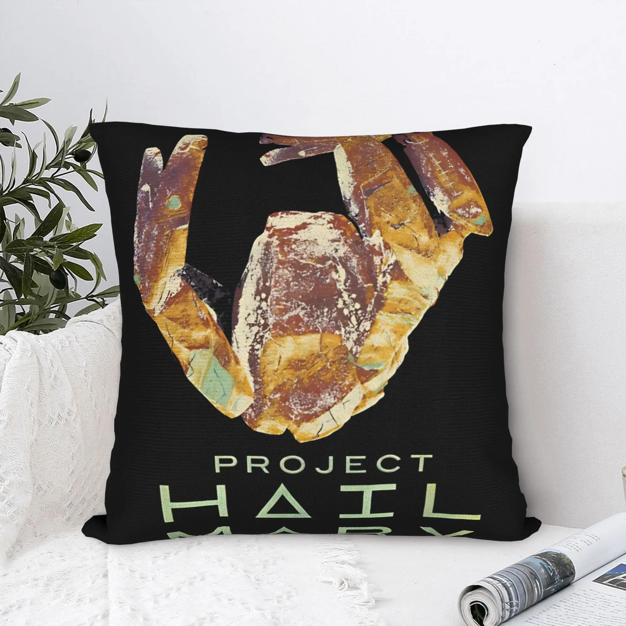 Pillow Cover Project Hail Mary Rocky The Alien Distressed Portrait  Kawaii Pillow Case For Couch Sofa Bedroom Pillowcases