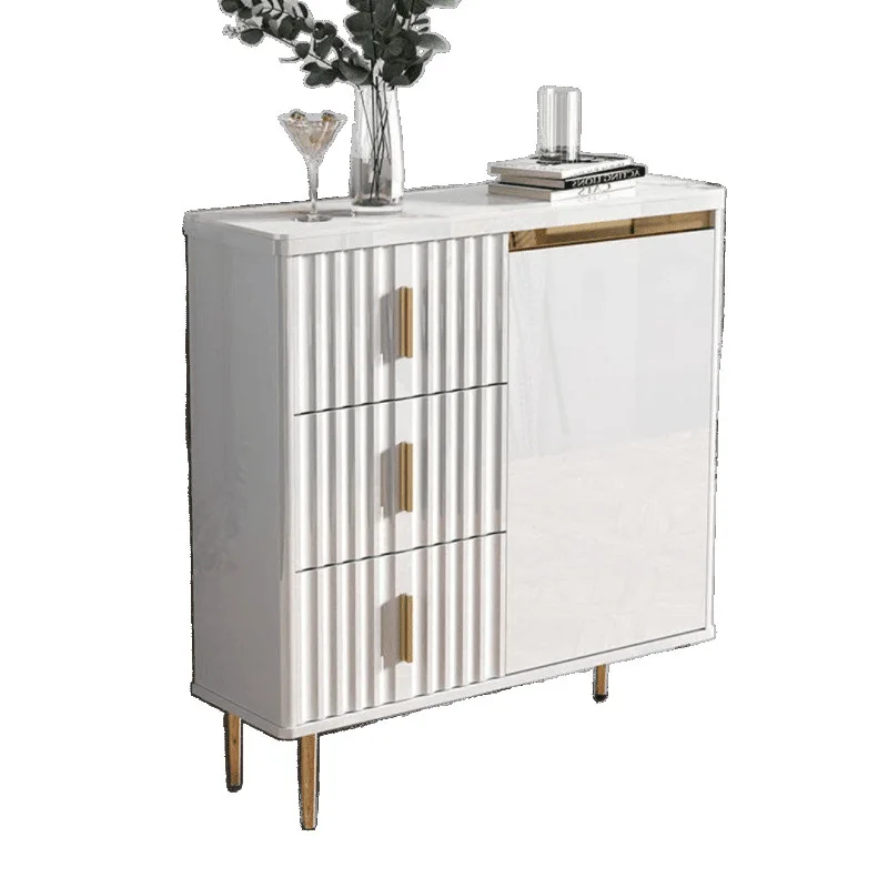 

Ultra-thin rock slab dining side cabinet against the wall Multifunctional kitchen Narrow side Living room sofa backrest