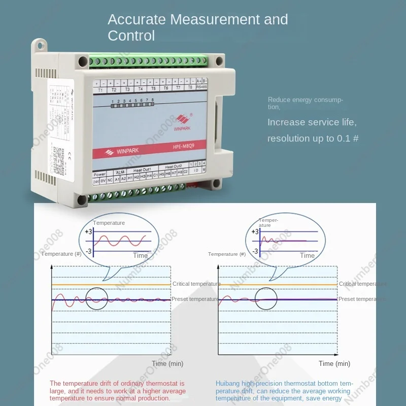 Multi-channel intelligent temperature control module 485modbus communication 24v multi-channel output