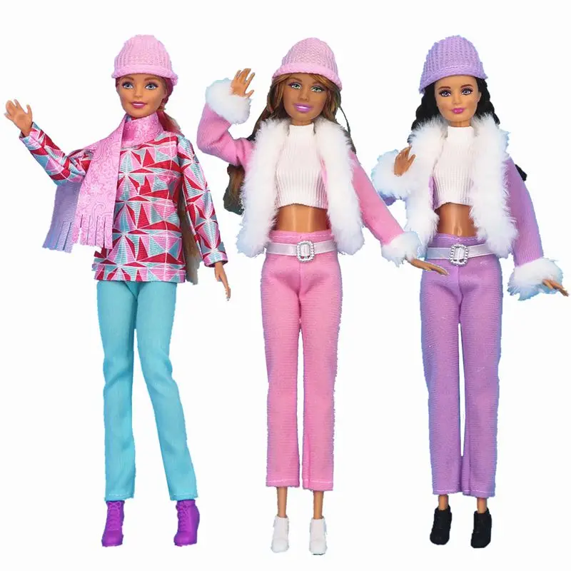 

Kawaii Items Fashion Winter Coat Anorak Skiwear Ski Suit Snowboard Kids Toys Things For Barbie Ken DIY Christmas Present Gifts