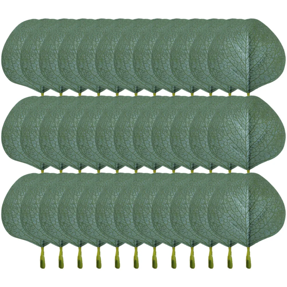 

400 Pcs Artificial Eucalyptus Leaves Faux Stems for Decor Fall Plastic Graduation Party Decorations Bride