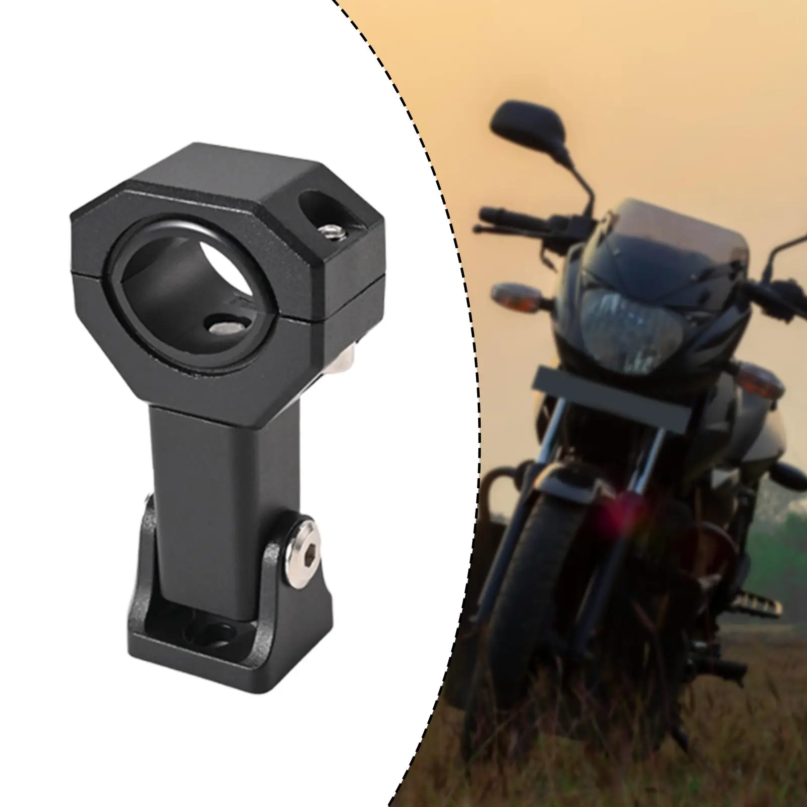 

Кронштейн для мотоциклетного фонаря, прочный алюминиевый сплав, простая установка, зажим для трубки, держатель для светодиодных прожекторов, аксессуары