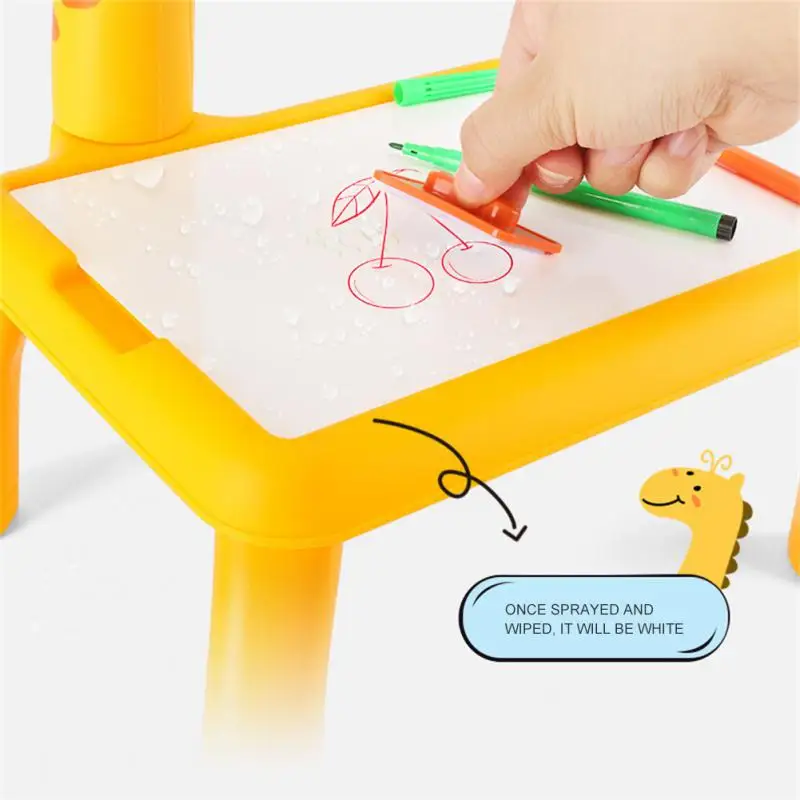 Children Led Projector Art Drawing Table Toys Kids Painting Board Desk Arts Crafts Educational Learning Paint Tools Toy for Girl