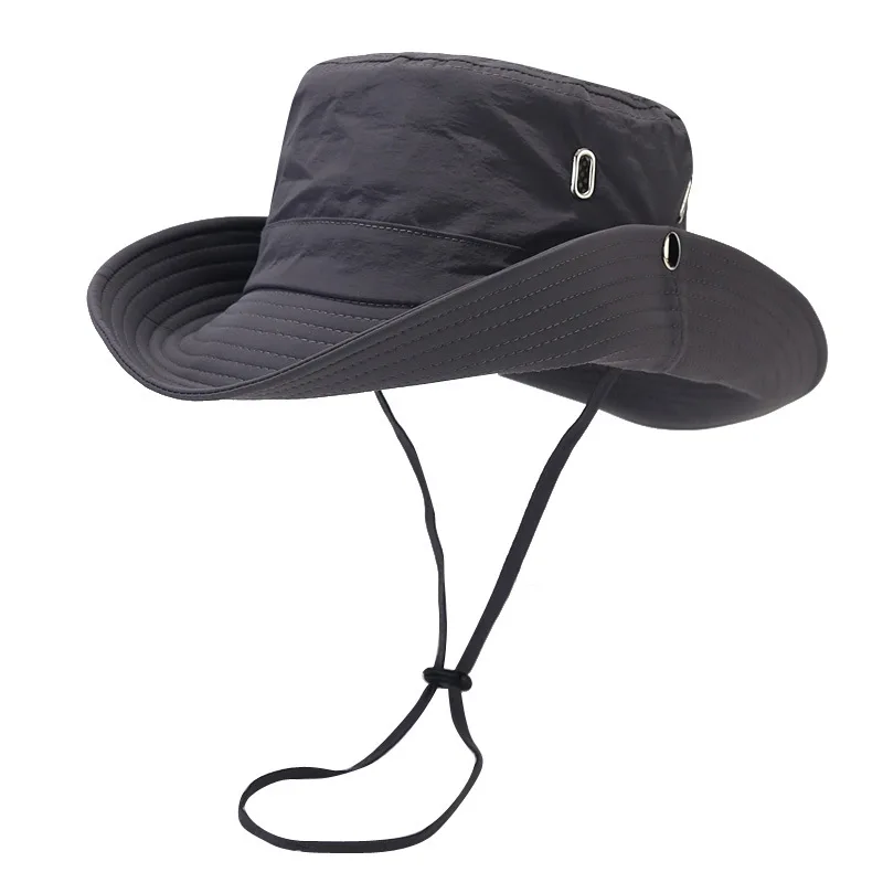 Womens Outdoor Travel Sun Hat Summer UV Protection Wide Brim Panama Safari Hunting Hiking Bucket Hat Mesh Fisherman Hat