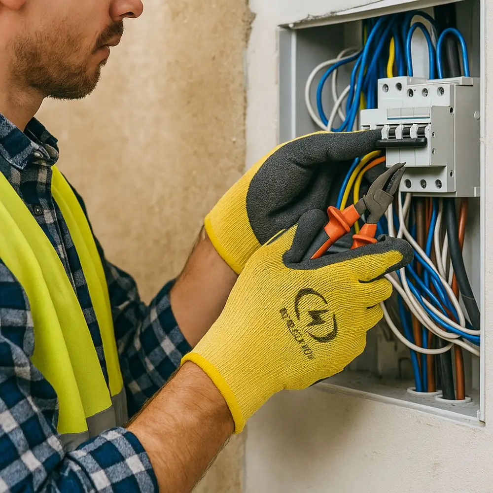 

Mittens 400V Electrician Work Gloves Nonslip Wear-resistant Insulating Gloves Flexible Rubber Gloves Low Voltage 400v