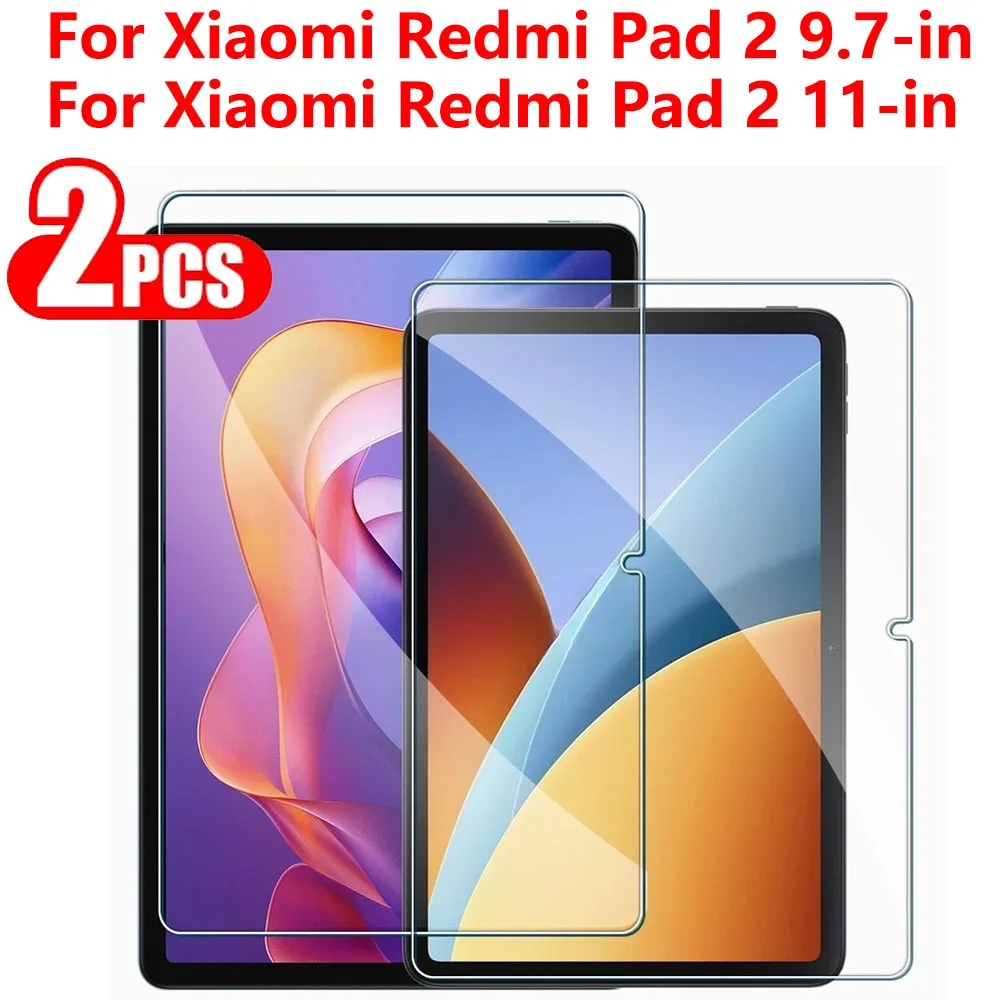 Protecteur d'écran en verre trempé, 2 pièces, pour Xiaomi Redmi Pad 2 9.7 11 2026 2025, Film de protection 9H anti-rayures