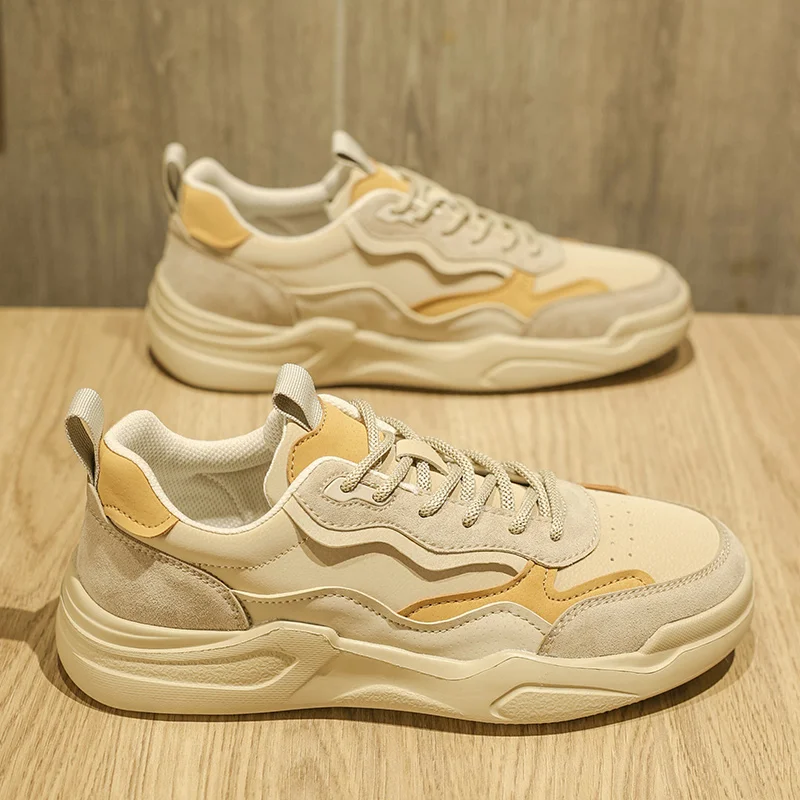 

Men's Casual Sports Shoes with Thick Sole – Multi-Functional Running Style, Lightweight Breathable Lining. Perfect for Outdoor A